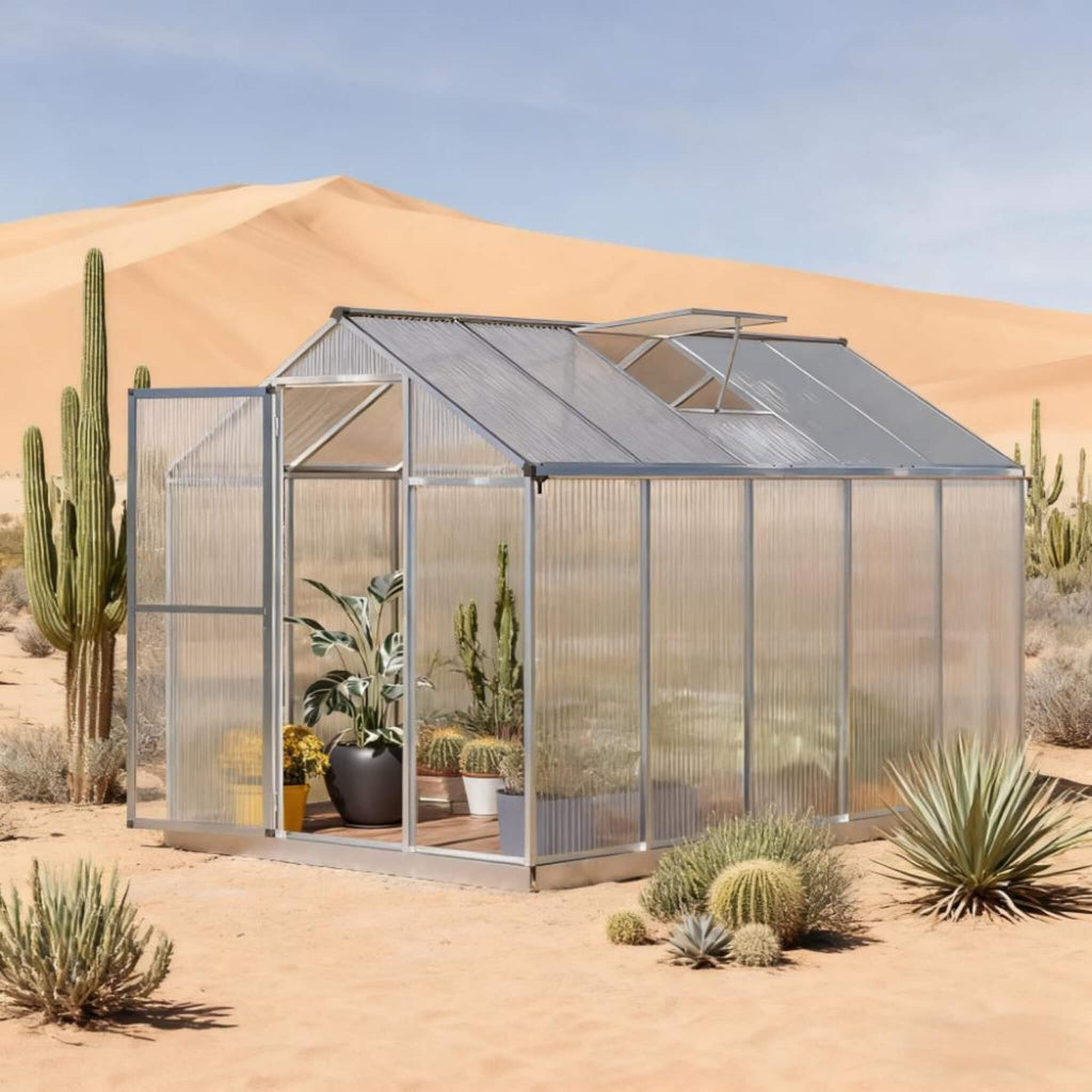 [06X10FT] Large Walk-In Backyard Greenhouse W/ Rainwater Collection System And Roof Vent (SAK93581) – SAKSBY WHOLESALE, view 