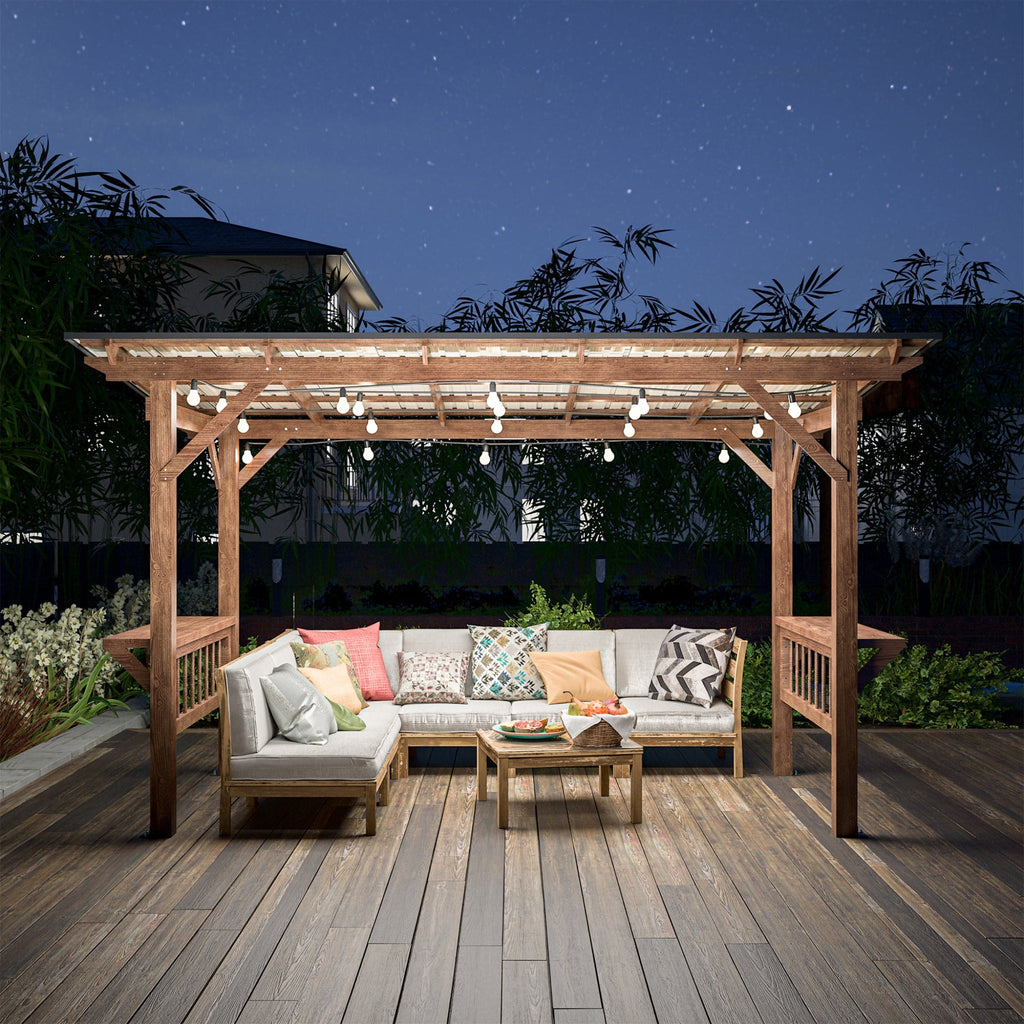 [06X13FT] Alora Durable Outdoor Hardtop BBQ Grill Shelter Gazebo With Shelves (SAK65420) – SAKSBY WHOLESALE