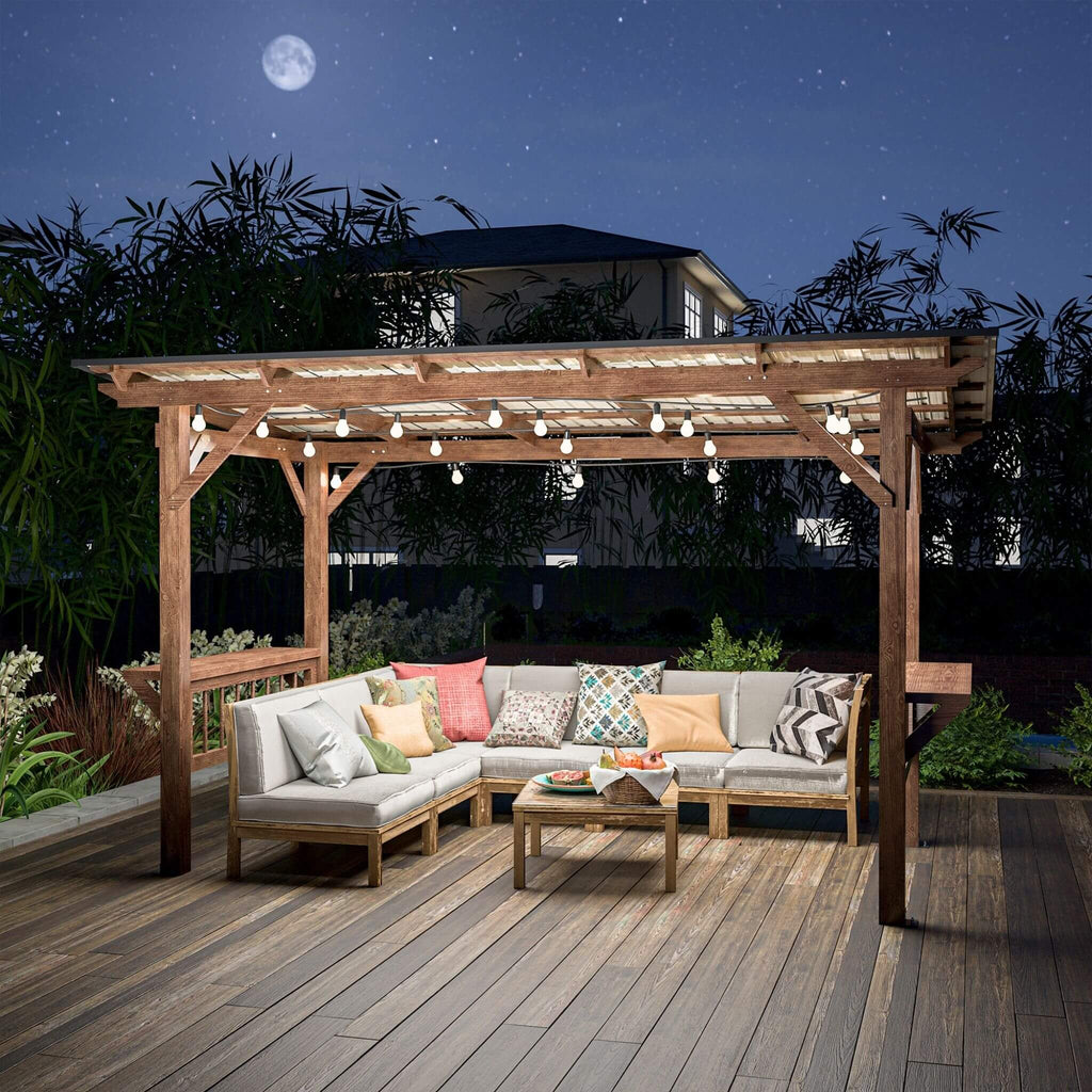 [06X13FT] Alora Durable Outdoor Hardtop BBQ Grill Shelter Gazebo With Shelves (SAK65420) – SAKSBY WHOLESALE, view 11