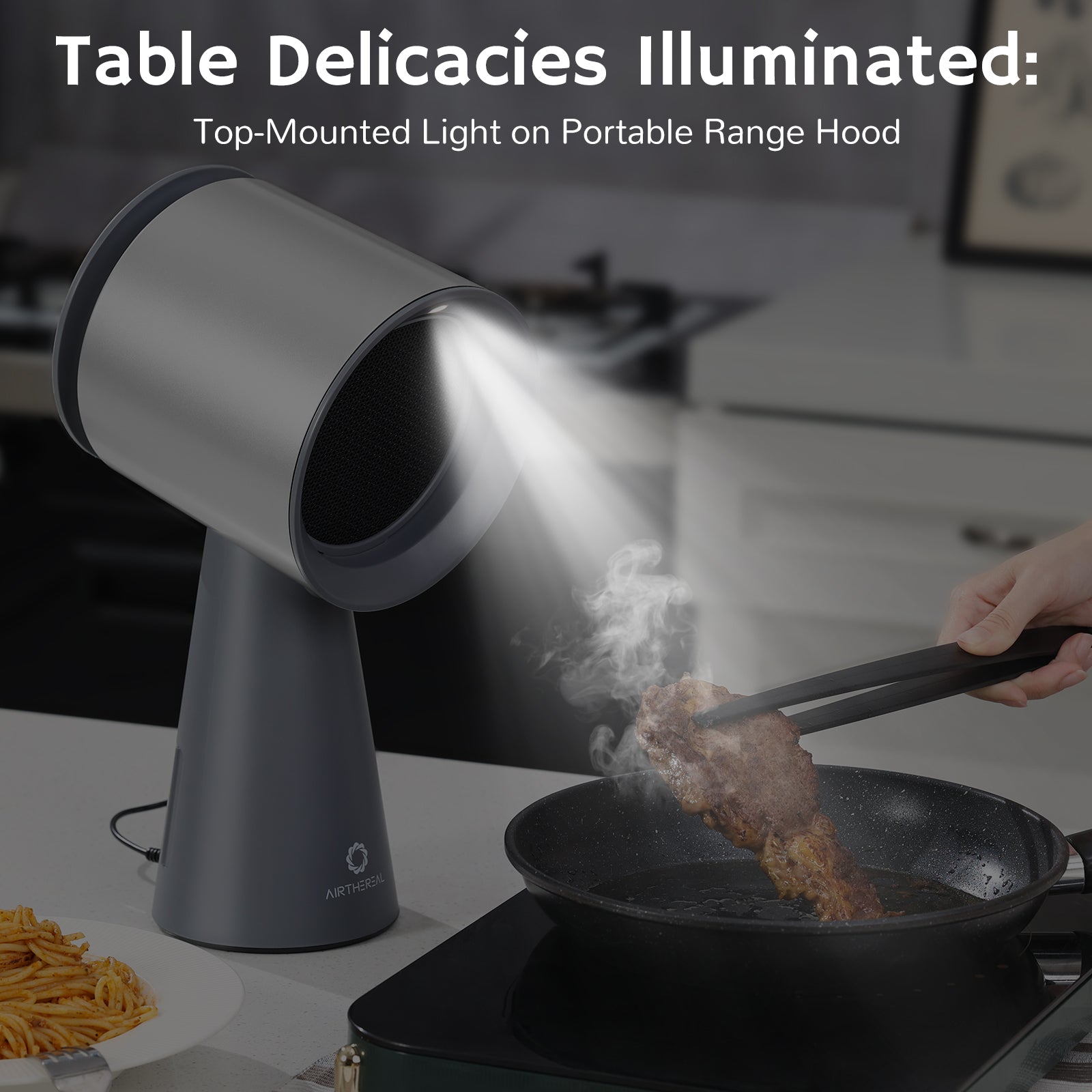 RH180 Portable Desktop Range Hood, Wired Powered Option - European version – Airthereal, view 8
