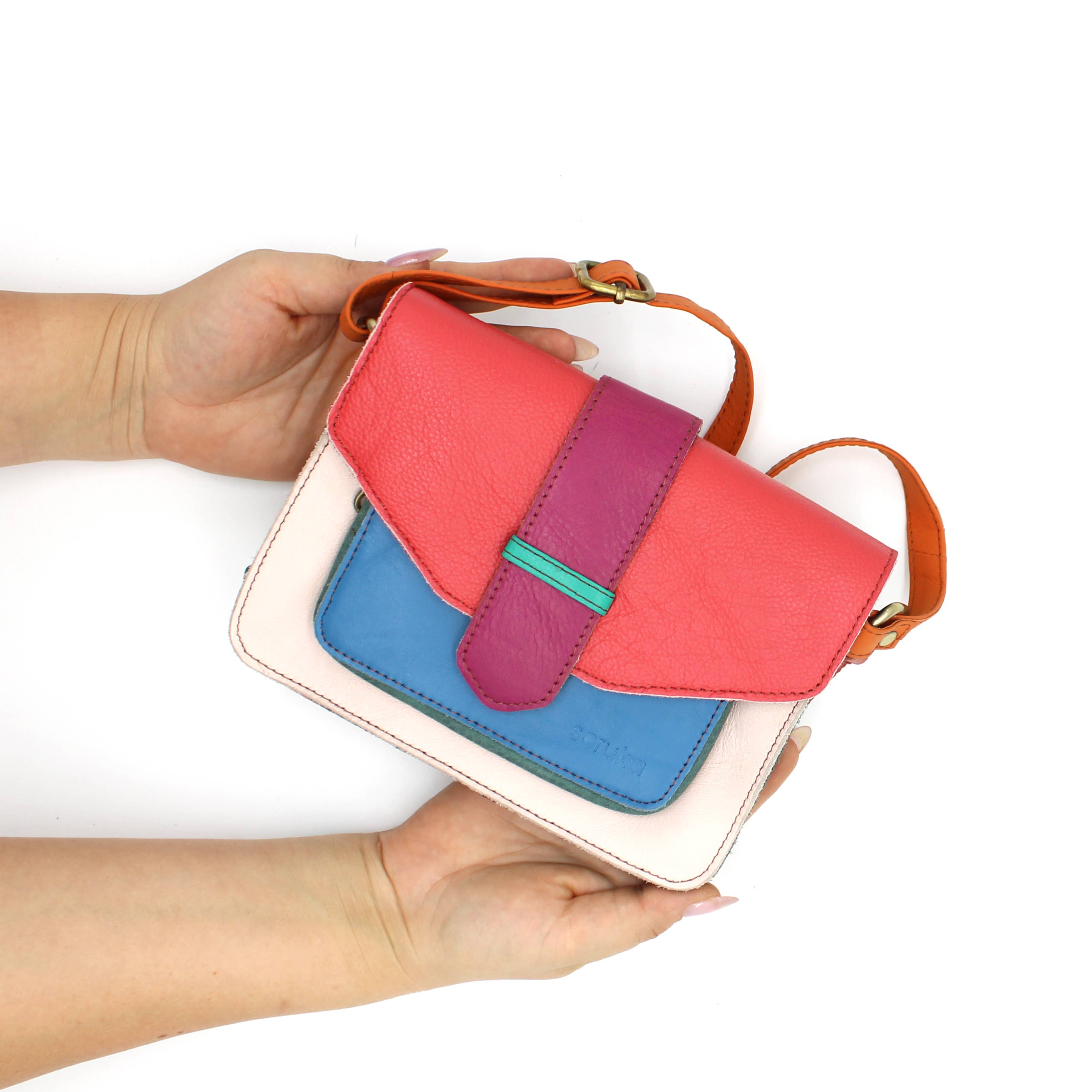WONENA Soruka Grace Reversible Leather Handbag — lifestyle worn / used context
