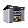 [07X10FT] Alora Heavy-Duty Weather-Resistant Steel-Reinforced Plastic Storage Shed With Floor (SAK93148) – SAKSBY WHOLESALE