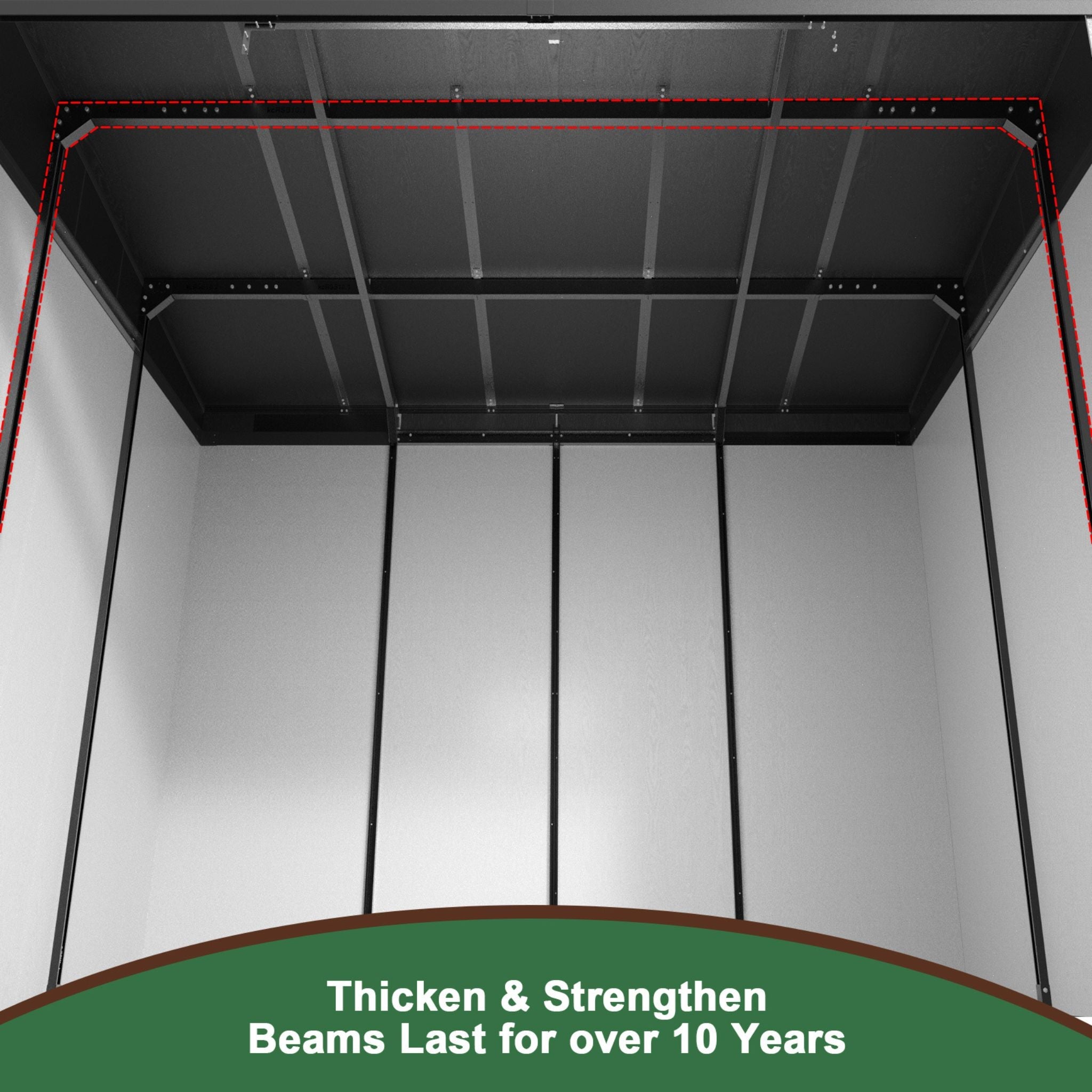 [07X10FT] Alora Heavy-Duty Weather-Resistant Polypropylene Storage Shed With Floor And Reinforced Steel Frame (SAK67455) – SA