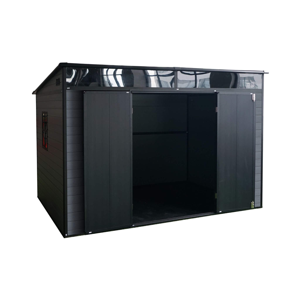[07X10FT] Alora Outdoor Resin Garden Shed With Floor, Window, And Lockable Door (SAK25987) – SAKSBY WHOLESALE, view 3