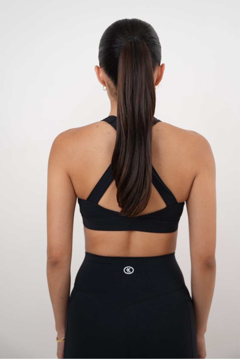 KIMITH BRAND I Am Glowing Black Quick Dry Butter Bra — detail close-up