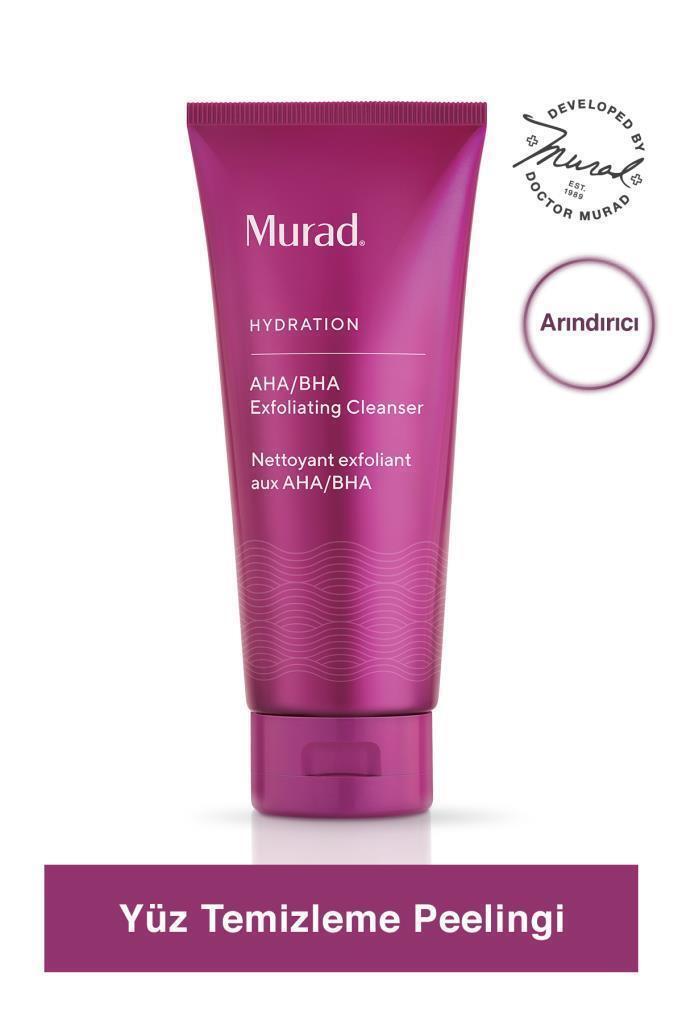 Murad Exfoliating Facial Cleanser with AHA/BHA - Gentle Face Peeling for Smoother Brighter Skin, 6.76 fl oz