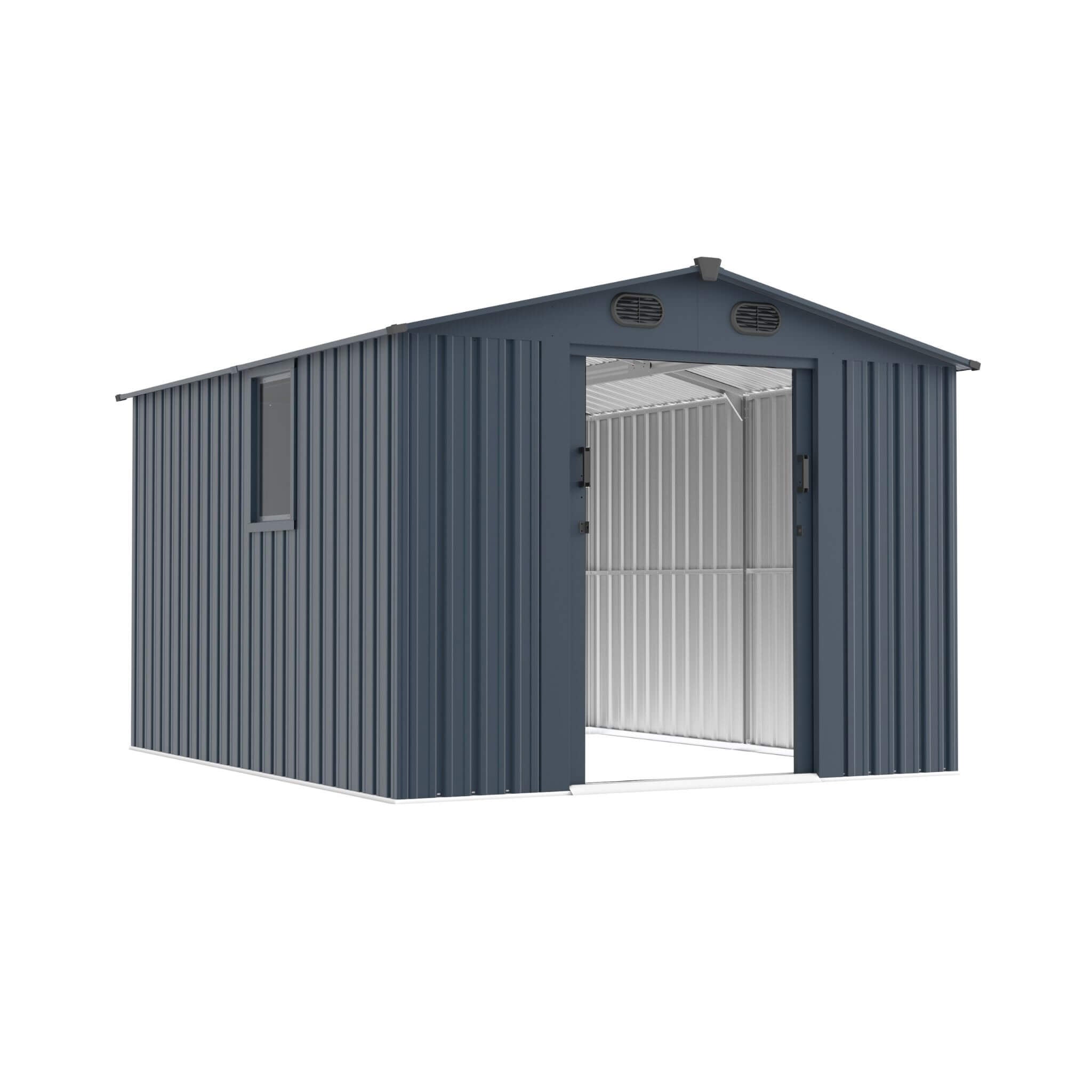 [08X10FT] Alora Large Outdoor Metal Storage Tool Shed With Window And Lockable Doors (SAK32987) – SAKSBY WHOLESALE, view 10
