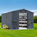 [08X10FT] Alora Large Outdoor Metal Storage Tool Shed With Window And Lockable Doors (SAK32987) – SAKSBY WHOLESALE