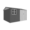 [08X10FT] Alora Outdoor Garden Tool Shed With Thickened Galvanized Steel, Sloped Roof, Vents And Double Lockable Doors (SAK66