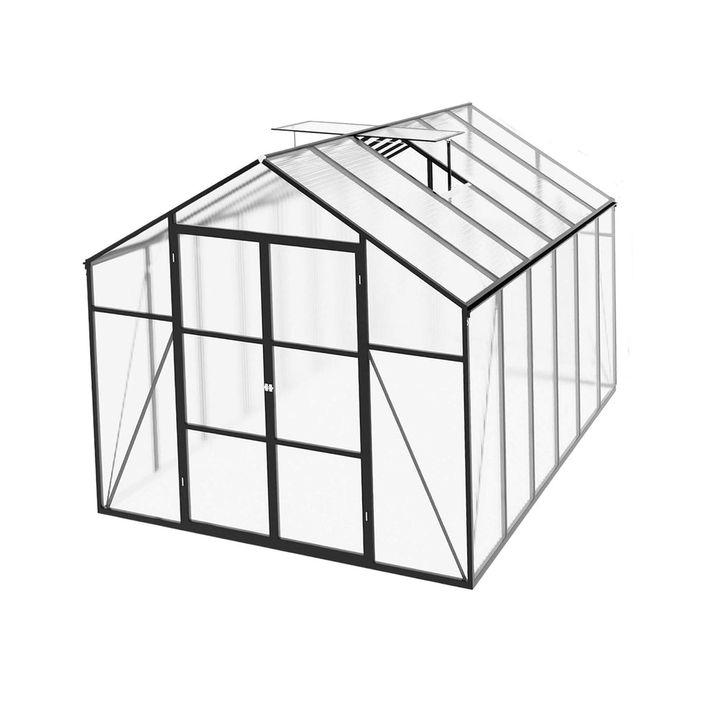 [08X12FT] All-Season Outdoor Backyard Polycarbonate Greenhouse With Raised Base And Aluminum Frame (SAK78614) – SAKSBY WHOLES