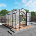 [08X12FT] All-Season Outdoor Backyard Polycarbonate Greenhouse With Raised Base And Aluminum Frame (SAK78614) – SAKSBY WHOLES