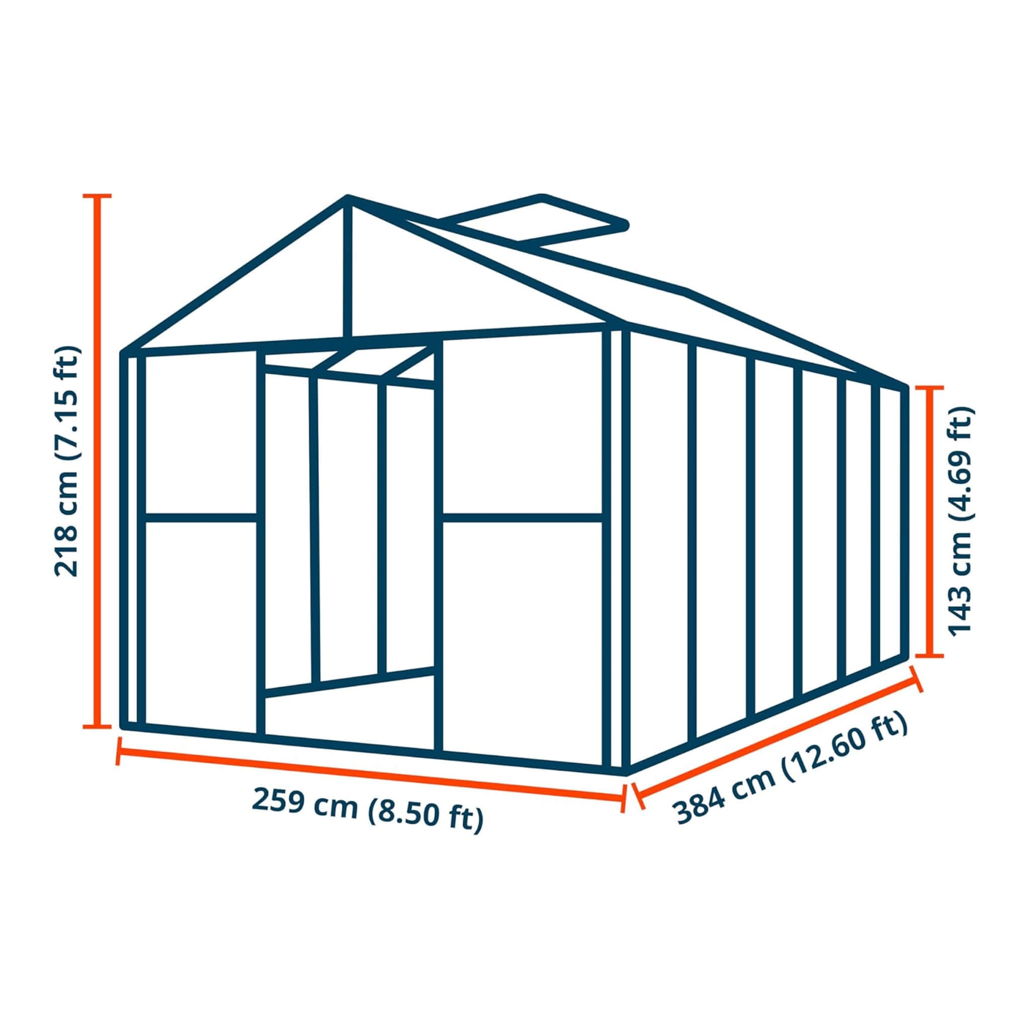 [08X12FT] Heavy-Duty Polycarbonate Outdoor Greenhouse With Aluminum Frame And Sliding Doors (SAK90426) – SAKSBY WHOLESALE, vi