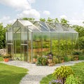 [08X12FT] Heavy-Duty Polycarbonate Outdoor Greenhouse With Aluminum Frame And Sliding Doors (SAK90426) – SAKSBY WHOLESALE