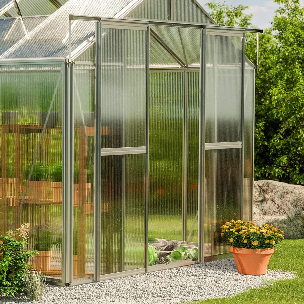 [08X12FT] Heavy-Duty Polycarbonate Outdoor Greenhouse With Aluminum Frame And Sliding Doors (SAK90426) – SAKSBY WHOLESALE, vi