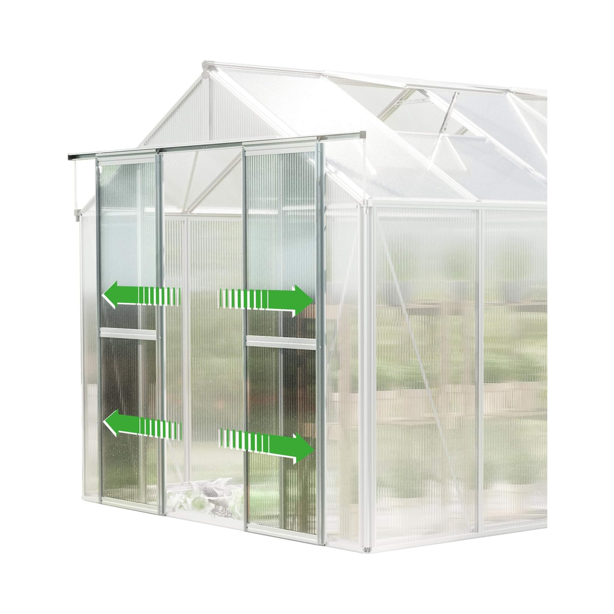 [08X12FT] Heavy-Duty Polycarbonate Outdoor Greenhouse With Aluminum Frame And Sliding Doors (SAK90426) – SAKSBY WHOLESALE, vi