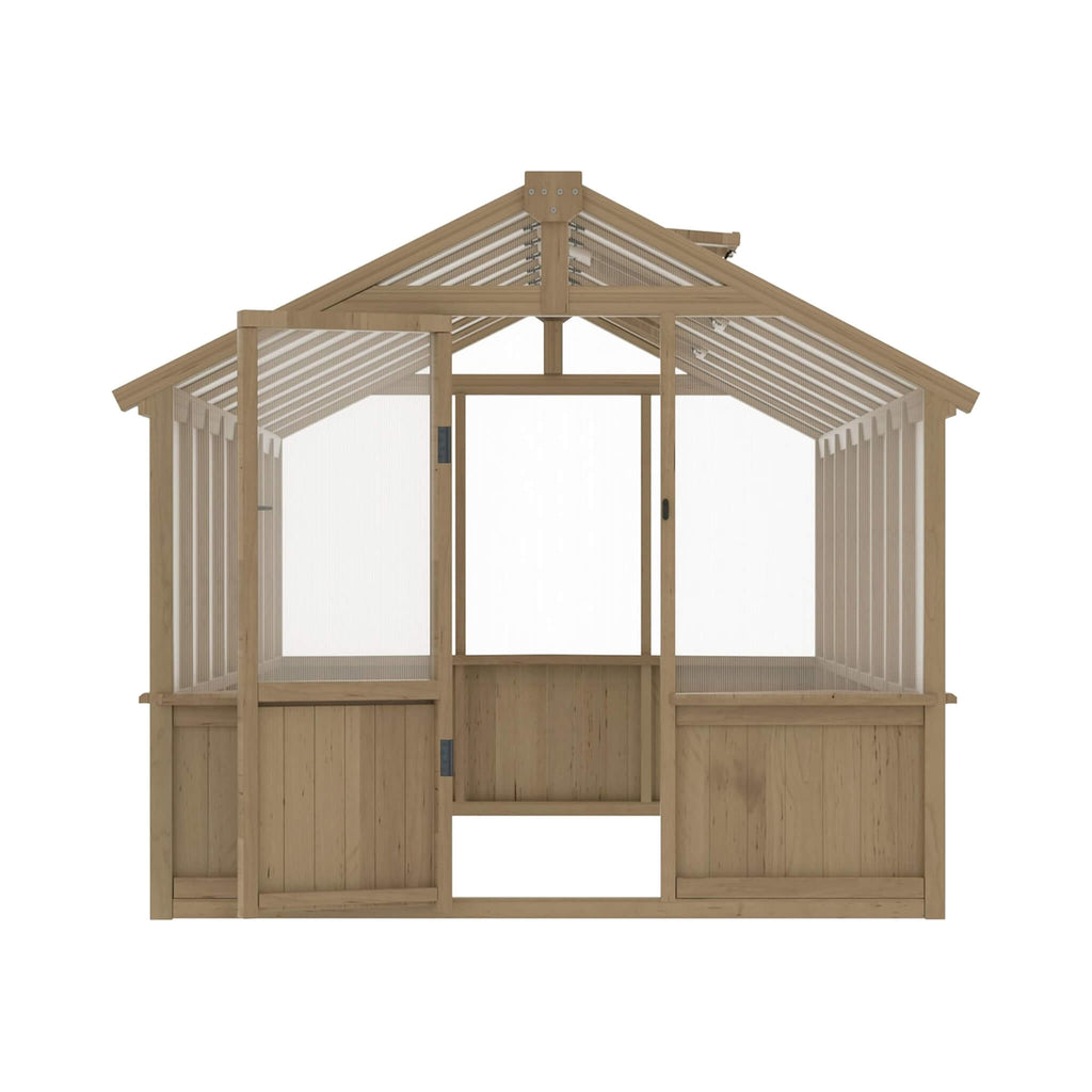 [08X16FT] Large Heavy-Duty Outdoor Wooden Greenhouse With 6MM Polycarbonate Panels And Vent Roof (SAK18467) – SAKSBY WHOLESAL
