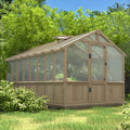 [08X16FT] Large Heavy-Duty Outdoor Wooden Greenhouse With 6MM Polycarbonate Panels And Vent Roof (SAK18467) – SAKSBY WHOLESAL