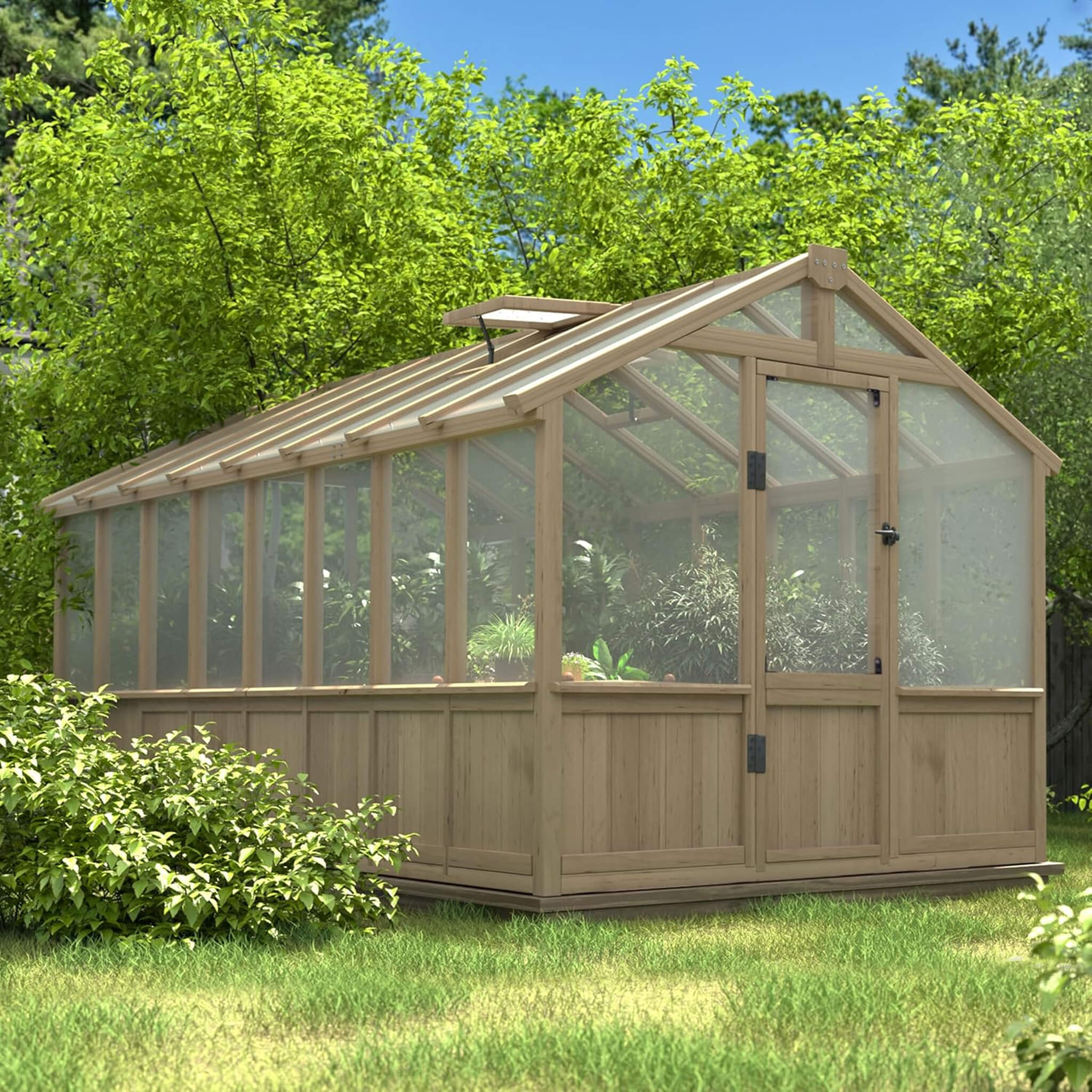 [08X16FT] Large Heavy-Duty Outdoor Wooden Greenhouse With 6MM Polycarbonate Panels And Vent Roof (SAK18467) – SAKSBY WHOLESAL