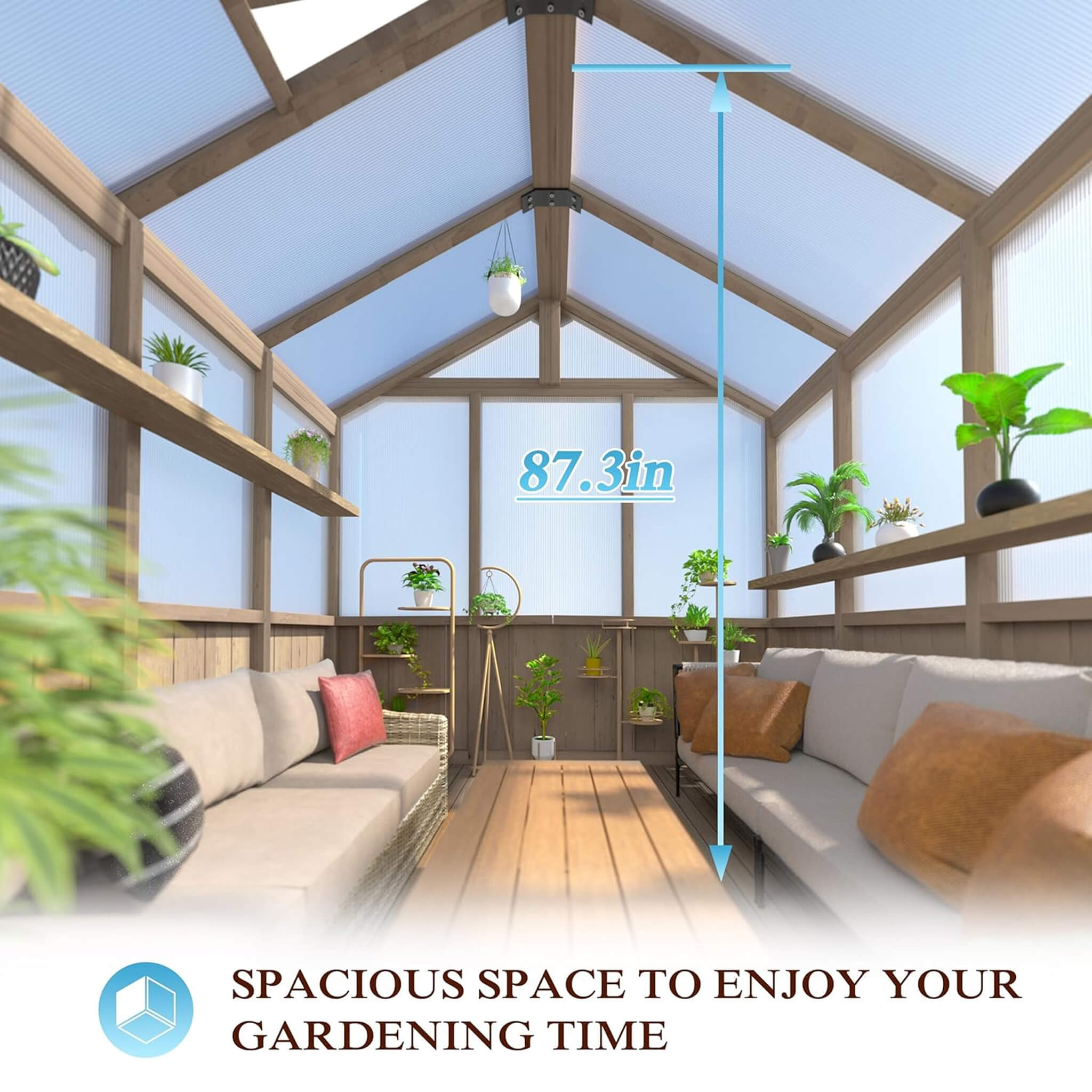 [08X16FT] Large Heavy-Duty Outdoor Wooden Greenhouse With 6MM Polycarbonate Panels And Vent Roof (SAK18467) – SAKSBY WHOLESAL