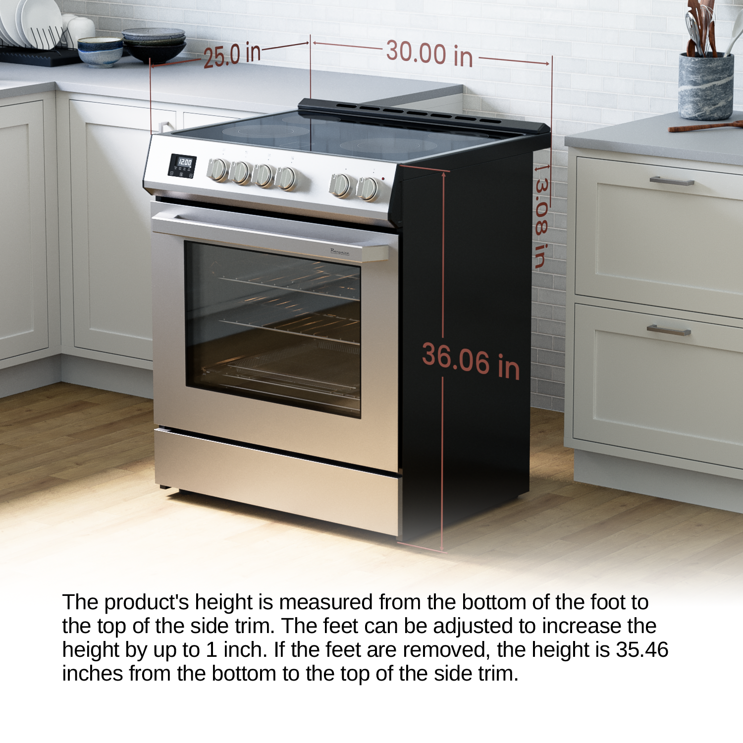 Rangaire 30" Electric Range AirFry Convection Oven Slide-in Stainless Steel RRE303TS – Rangaire Appliances, view 7
