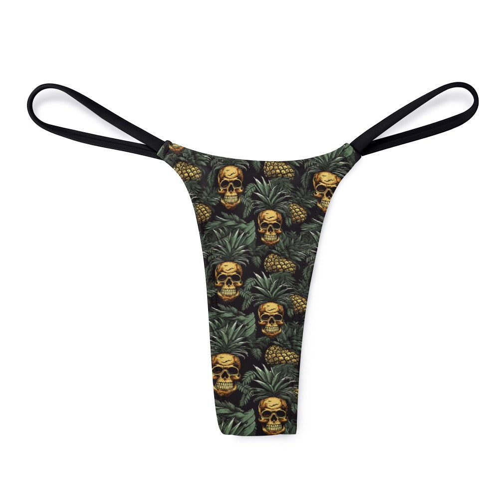 Luckless Outfitters Pineapple Skull Thong — back view