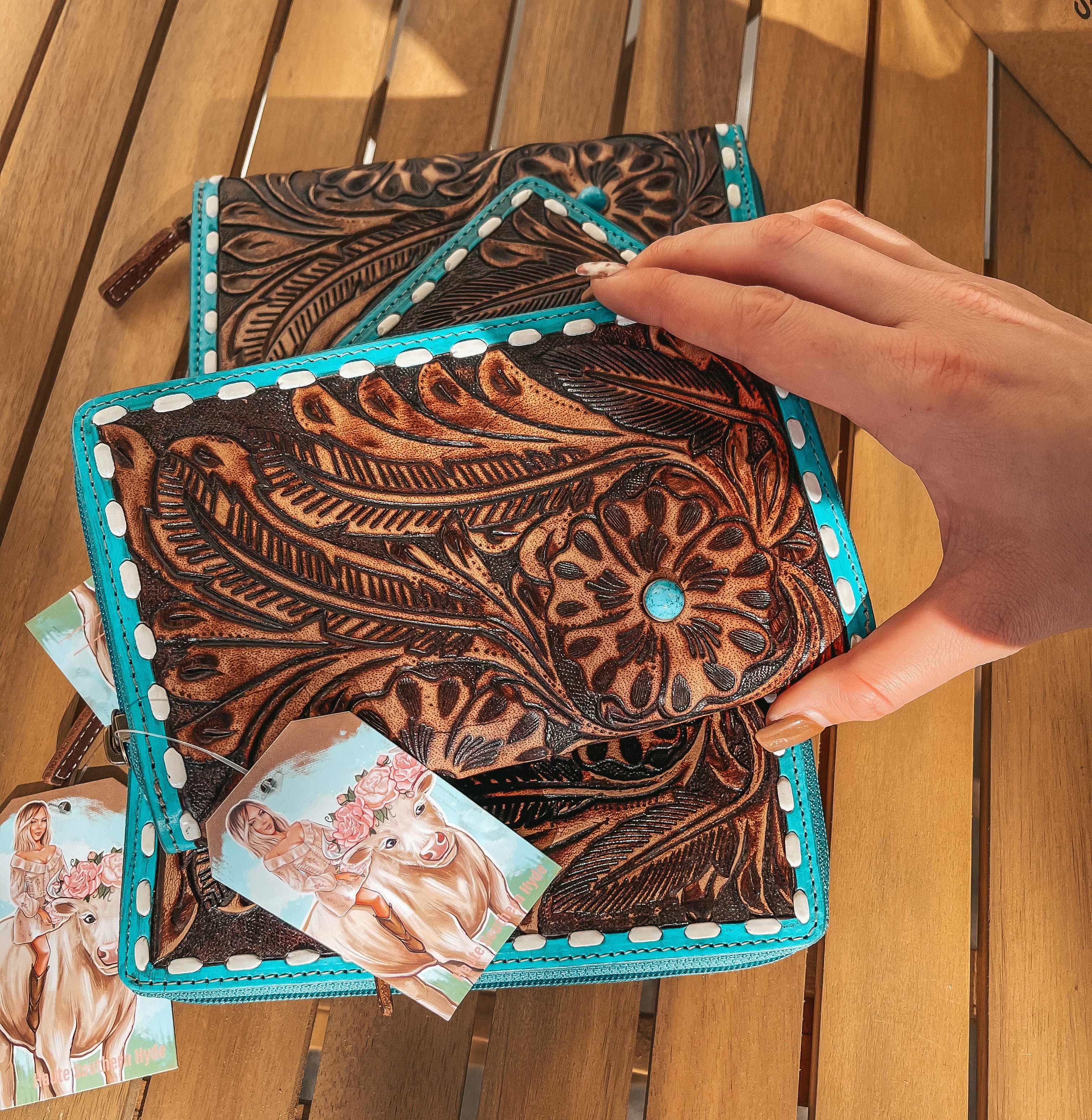 Haute Southern Hyde Presley Wallet — construction detail
