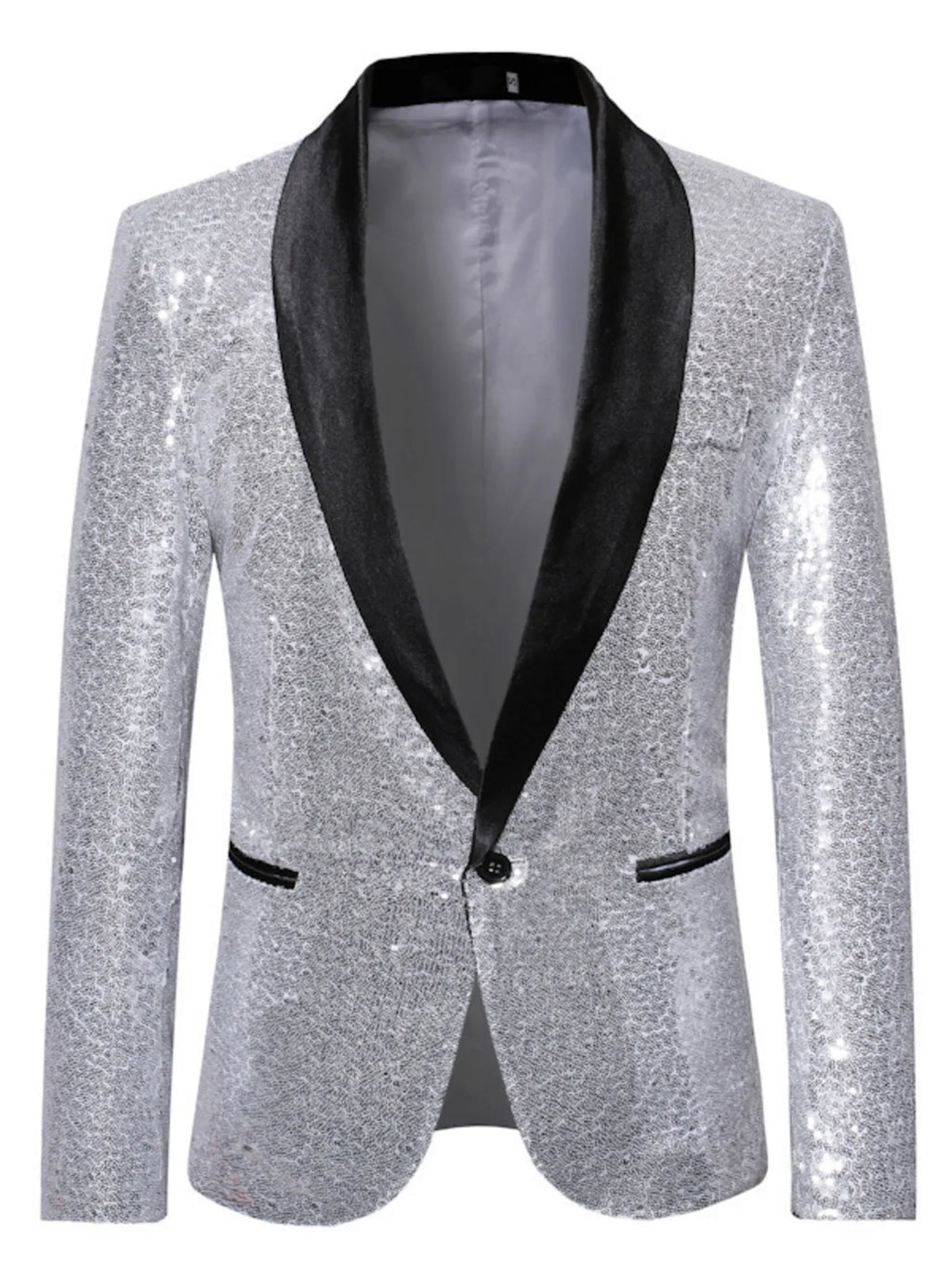 Men's Sequin Long Sleeve Blazer