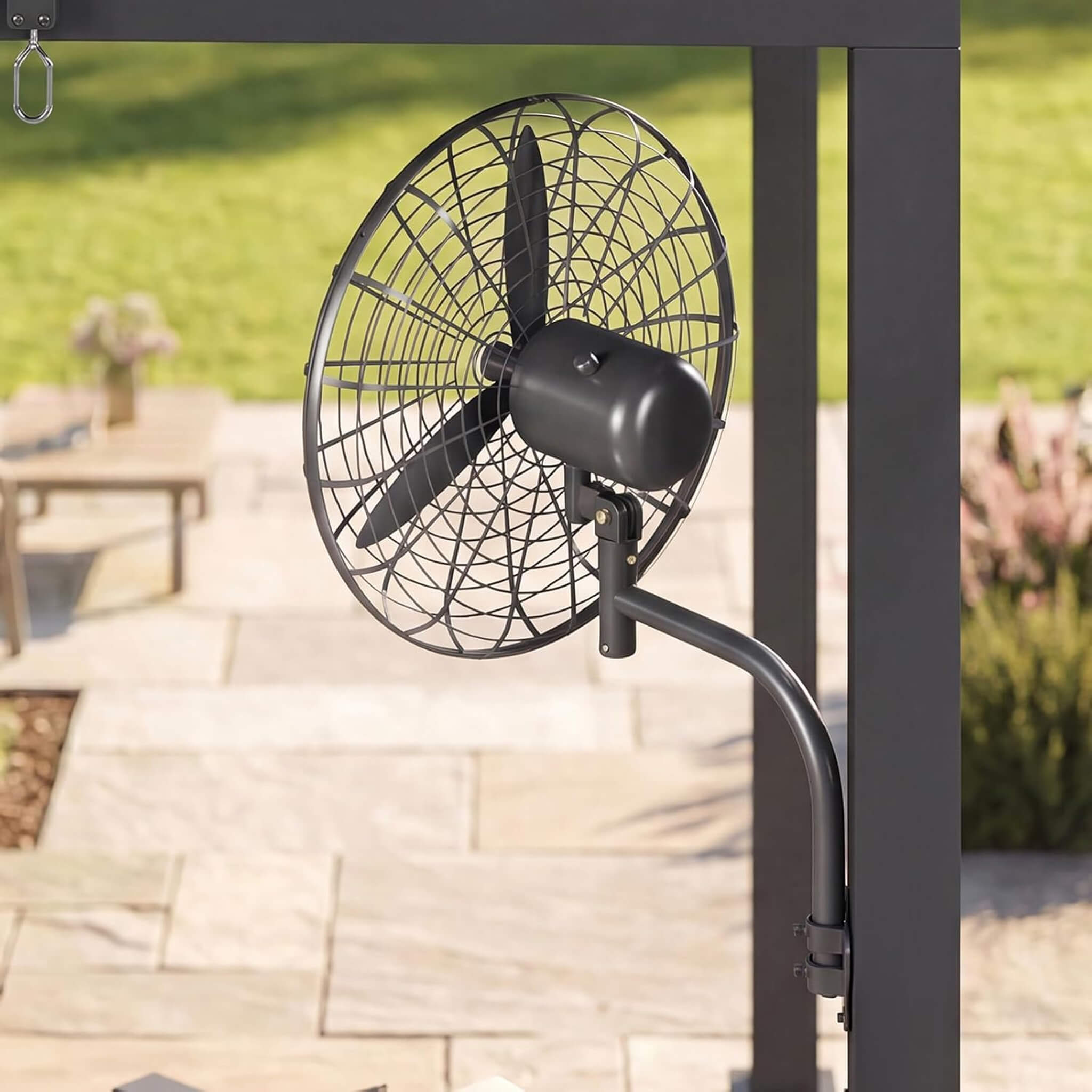 [09X12FT] Alora Premium Outdoor Electric Motorized Louvered Pergola With Built-In LED Lights & Fan (SAK53841) – SAKSBY WHOLES
