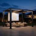 [09X12FT] Alora Premium Outdoor Electric Motorized Louvered Pergola With Built-In LED Lights & Fan (SAK53841) – SAKSBY WHOLES
