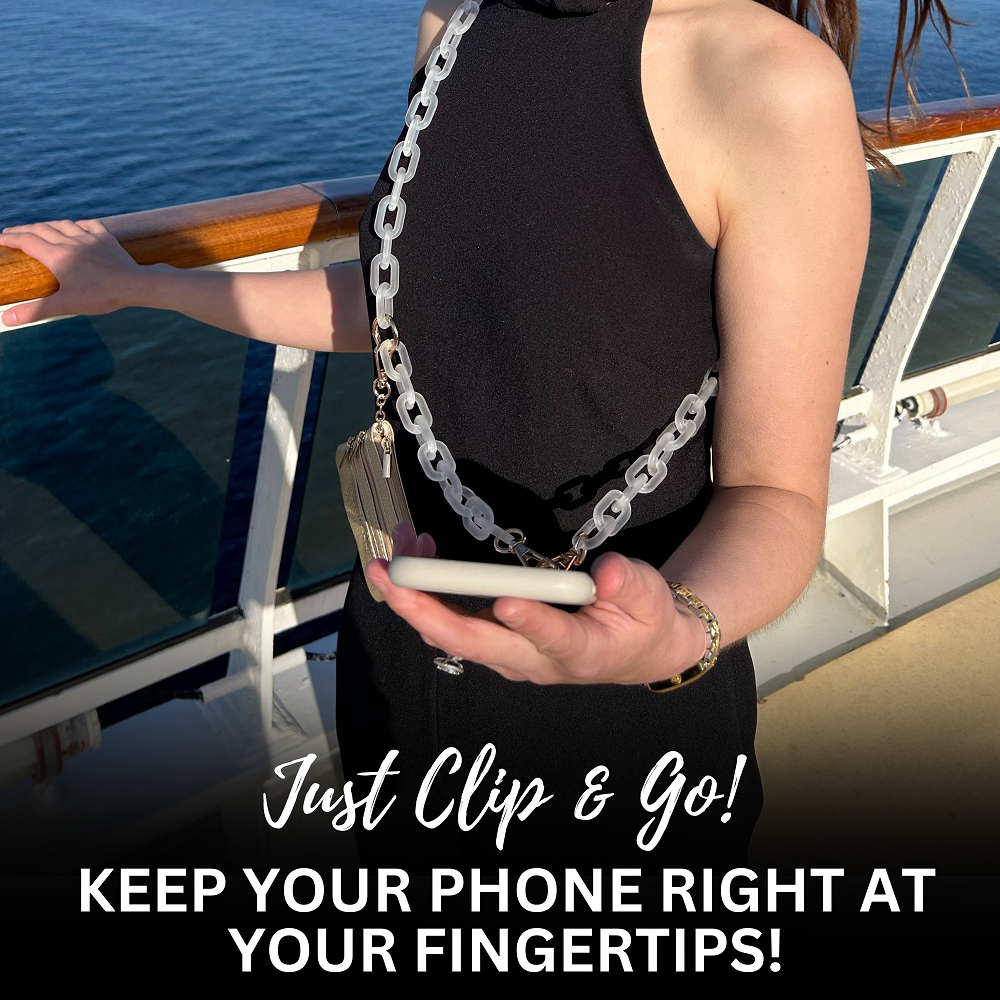 SaveTheGirls Clip & Go Ice Chain with Pouch — side view