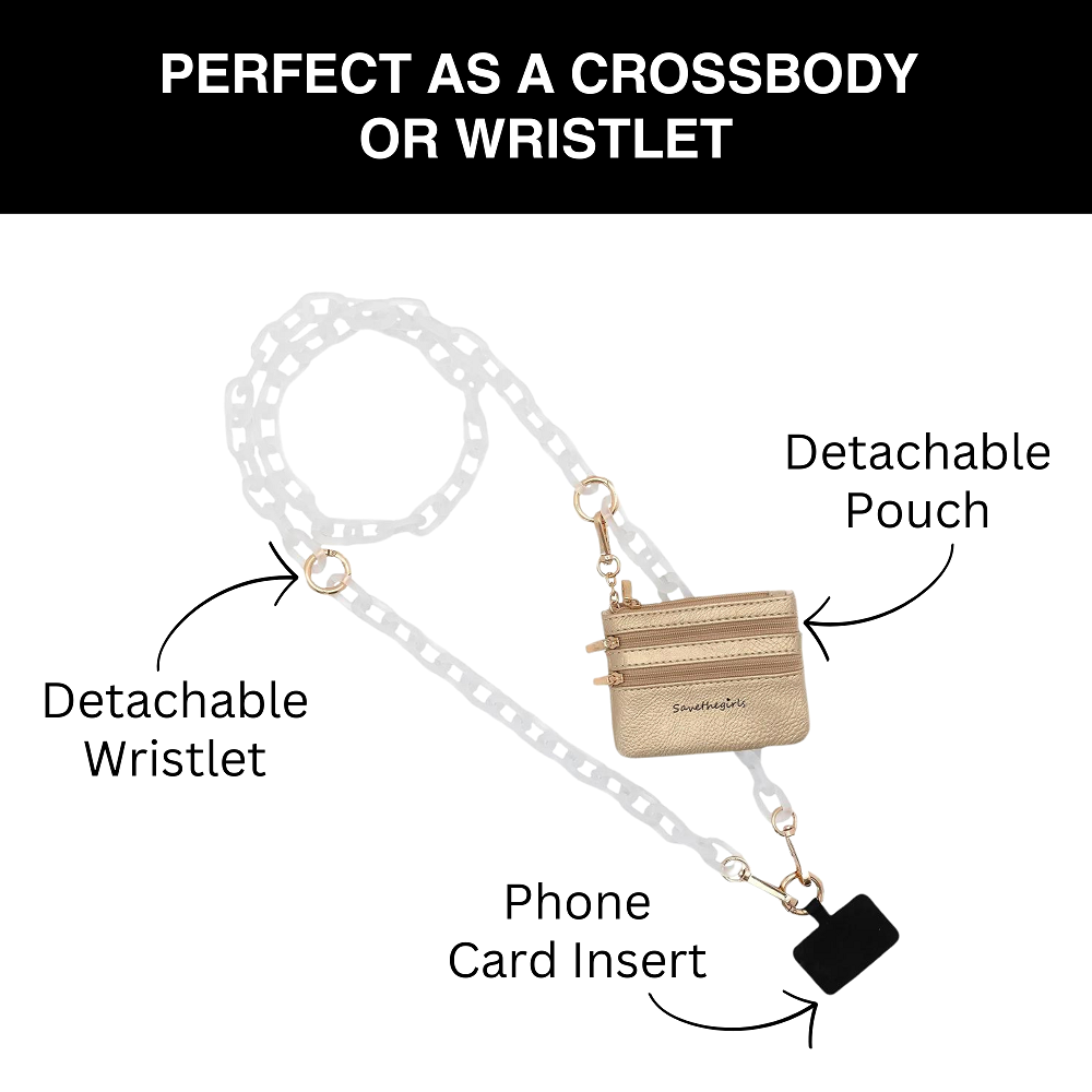 SaveTheGirls Clip & Go Ice Chain with Pouch — in-use photo