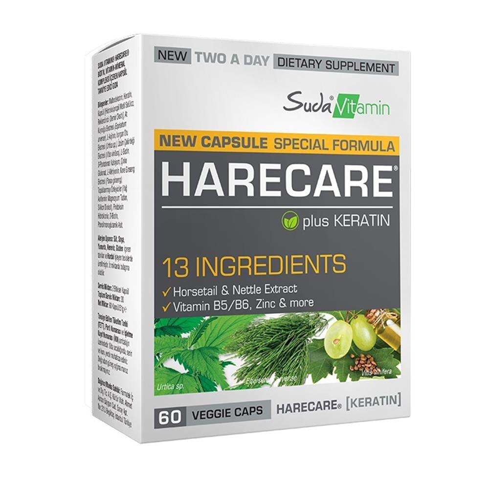 Suda Vitamin Harecare Plus Keratin - Biotin and Keratin for Women and Men