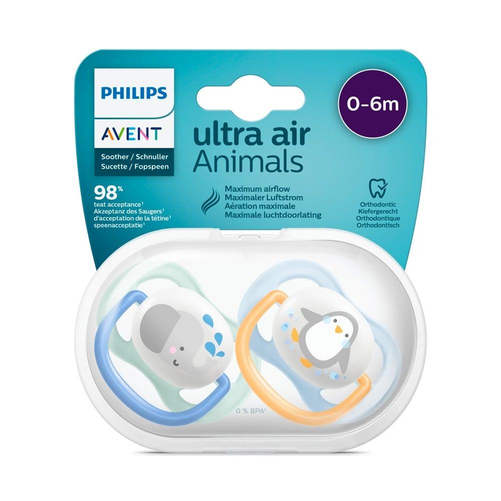 Philips Avent Ultra Animals Baby Pacifier for 0-6 Months - Soothing, Easy to Clean, and Sterilizable