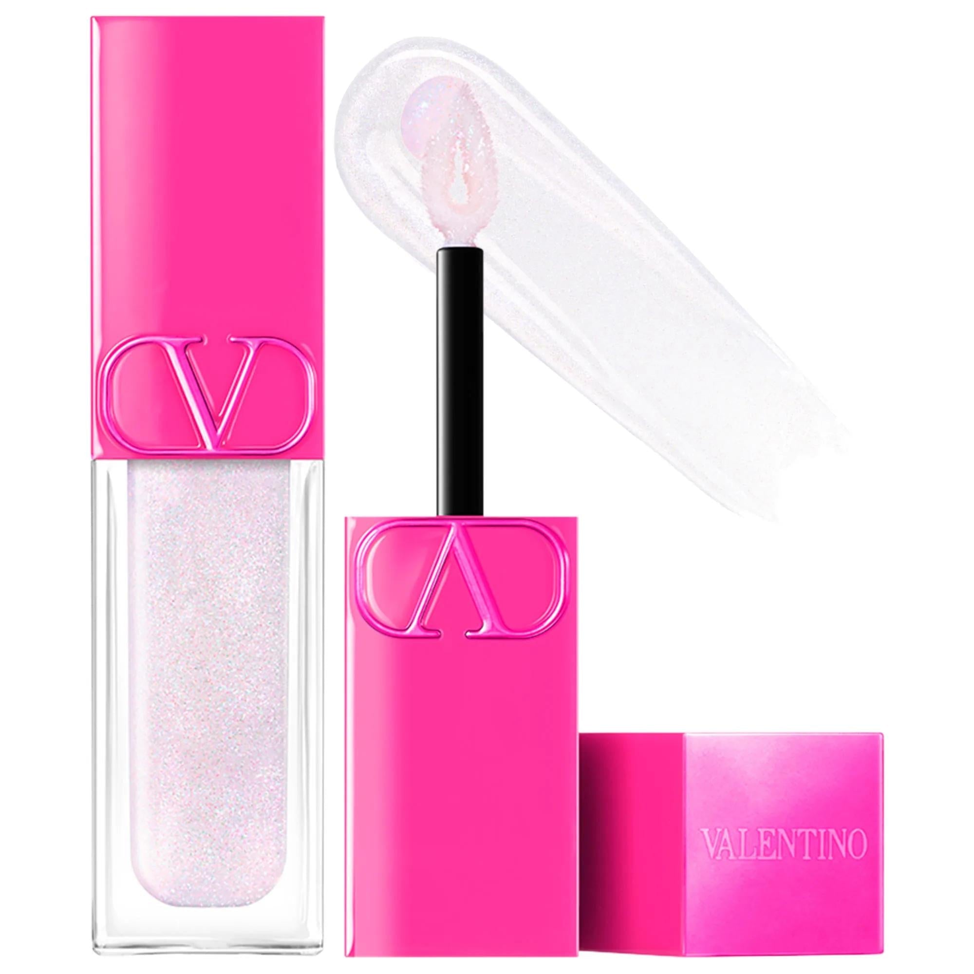 Valentino Puffer Complex Lip Plumper Gloss: For Fuller, Hydrated, High-Shine Lips | Iridescent, Smoothing, & Sensitive Lip Friendly