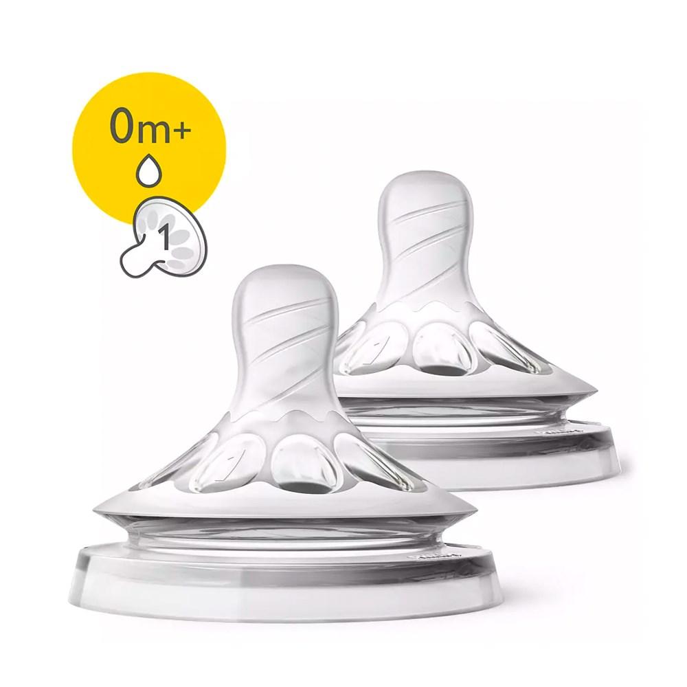 Philips Avent Natural Baby Bottle Nipple - Soft, Anti-Colic Valve, Breastfeeding Compatible