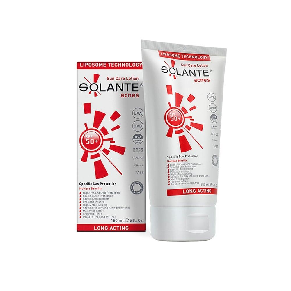 Solante Acnes SPF 50+ Sunscreen Lotion - For Oily & Sensitive Skin | 150 ml
