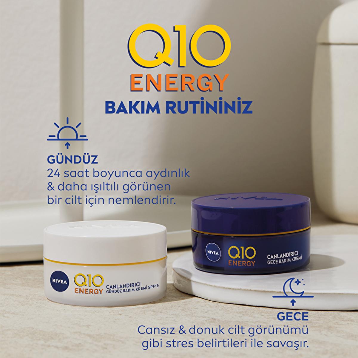 Nivea Q10 Energy Night Cream with Vitamin C - Anti-Aging, Moisturizing Night Care for All Skin Types