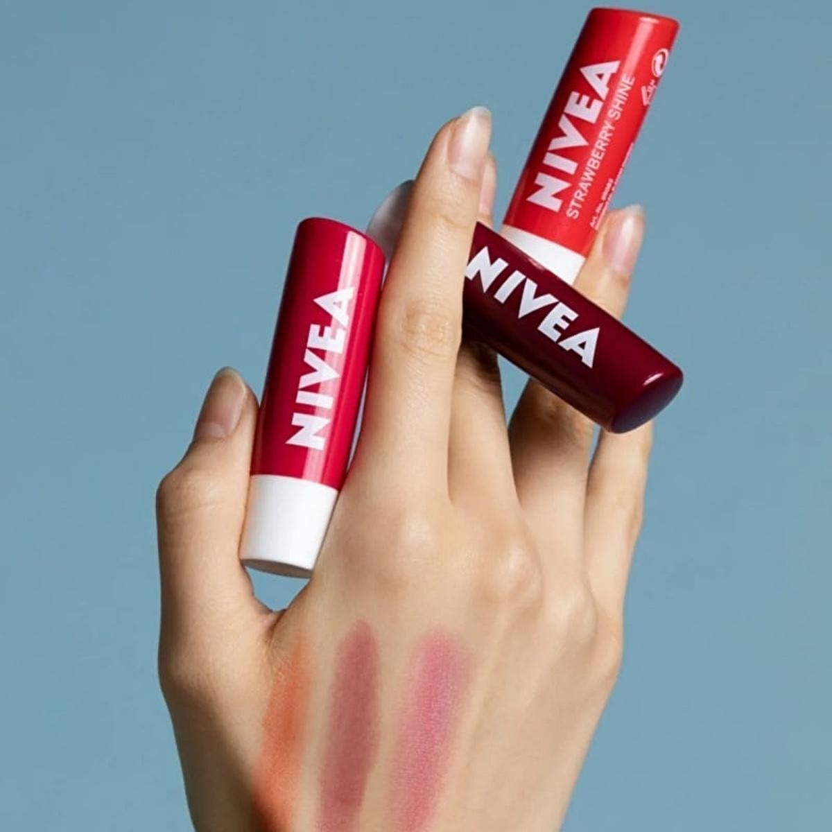 Nivea Nourishing Lip Care Balm with 24-hour Moisturization - Mineral Oil-Free Lip Balm