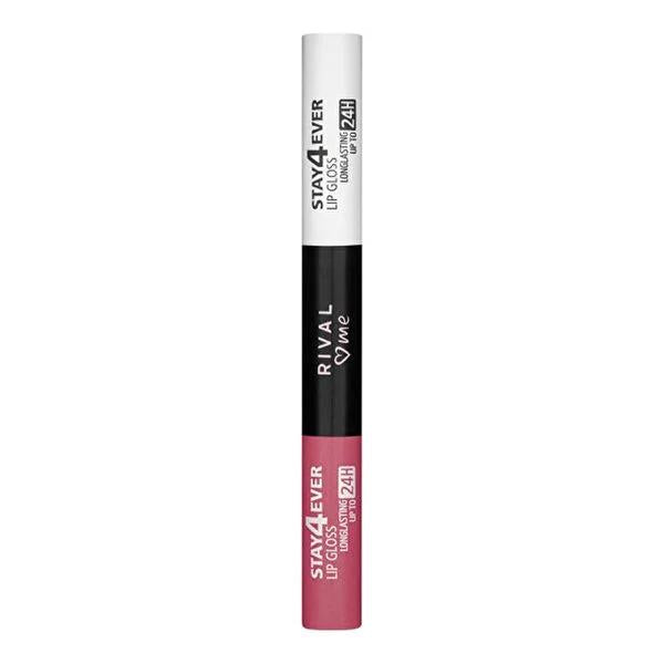 Rival Loves Me Stay4ever Hibiscus Pink Lip Gloss: Long Lasting, Vibrant Color, Glossy Finish - 7ml