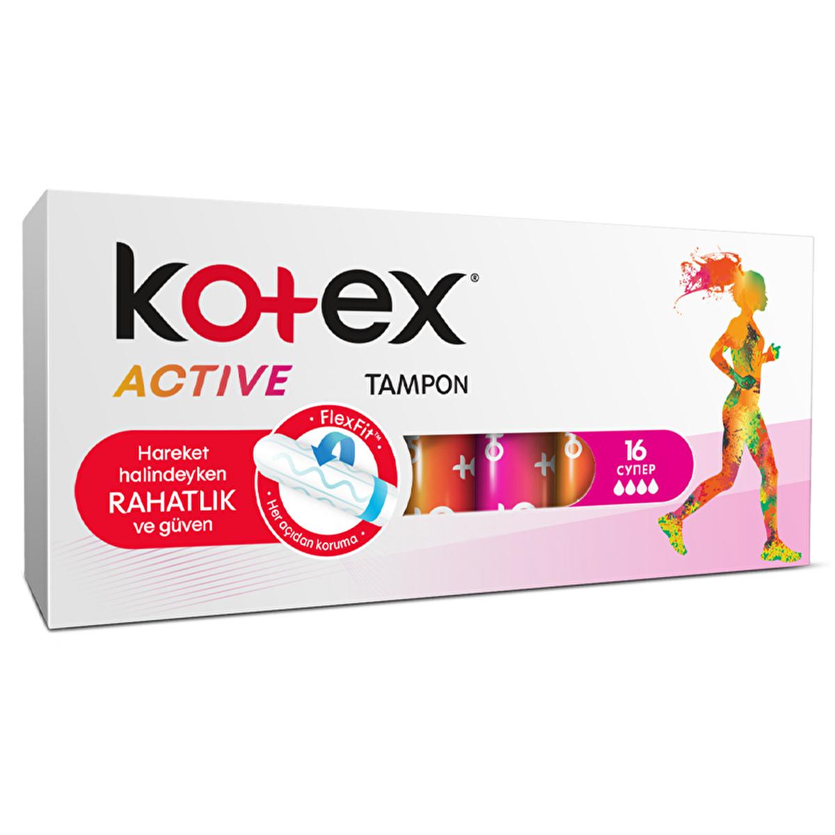 Kotex Active Super Tampons: Ultimate Leak Protection, Comfort & Hygiene - Easy Insert Tampons for Active Women