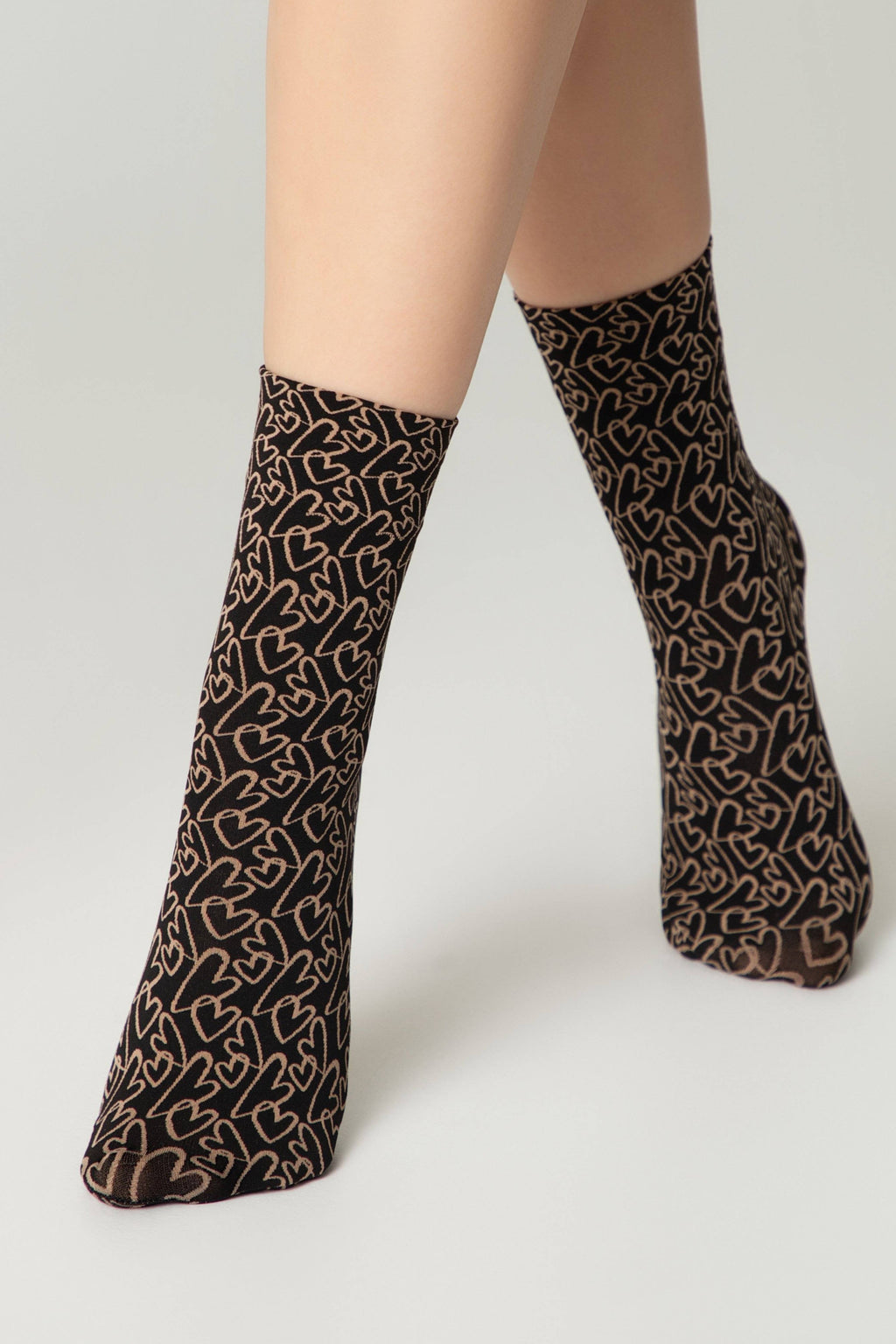 TheRanok.com Dense Socks Conte Fantasy - "Love" Designs — detail close-up