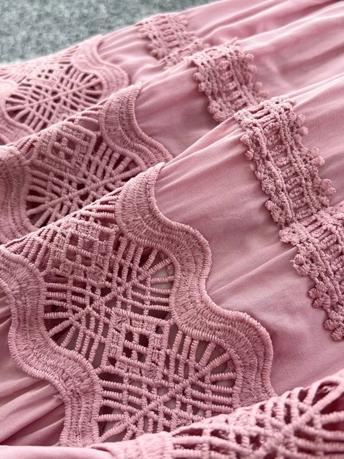 Drawstring Lace Tiered Skirt