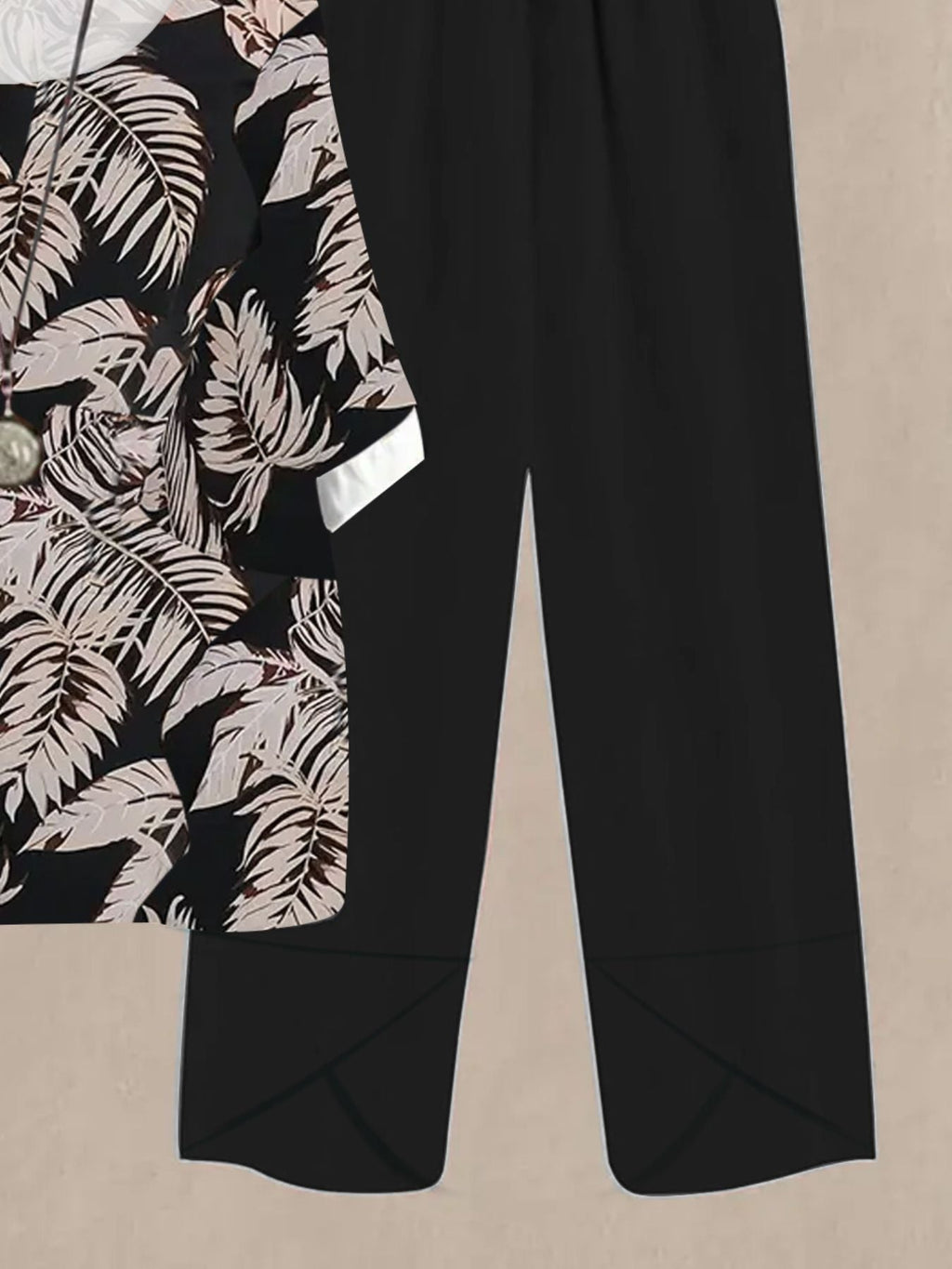 Printed Half Sleeve Top and Pants Set