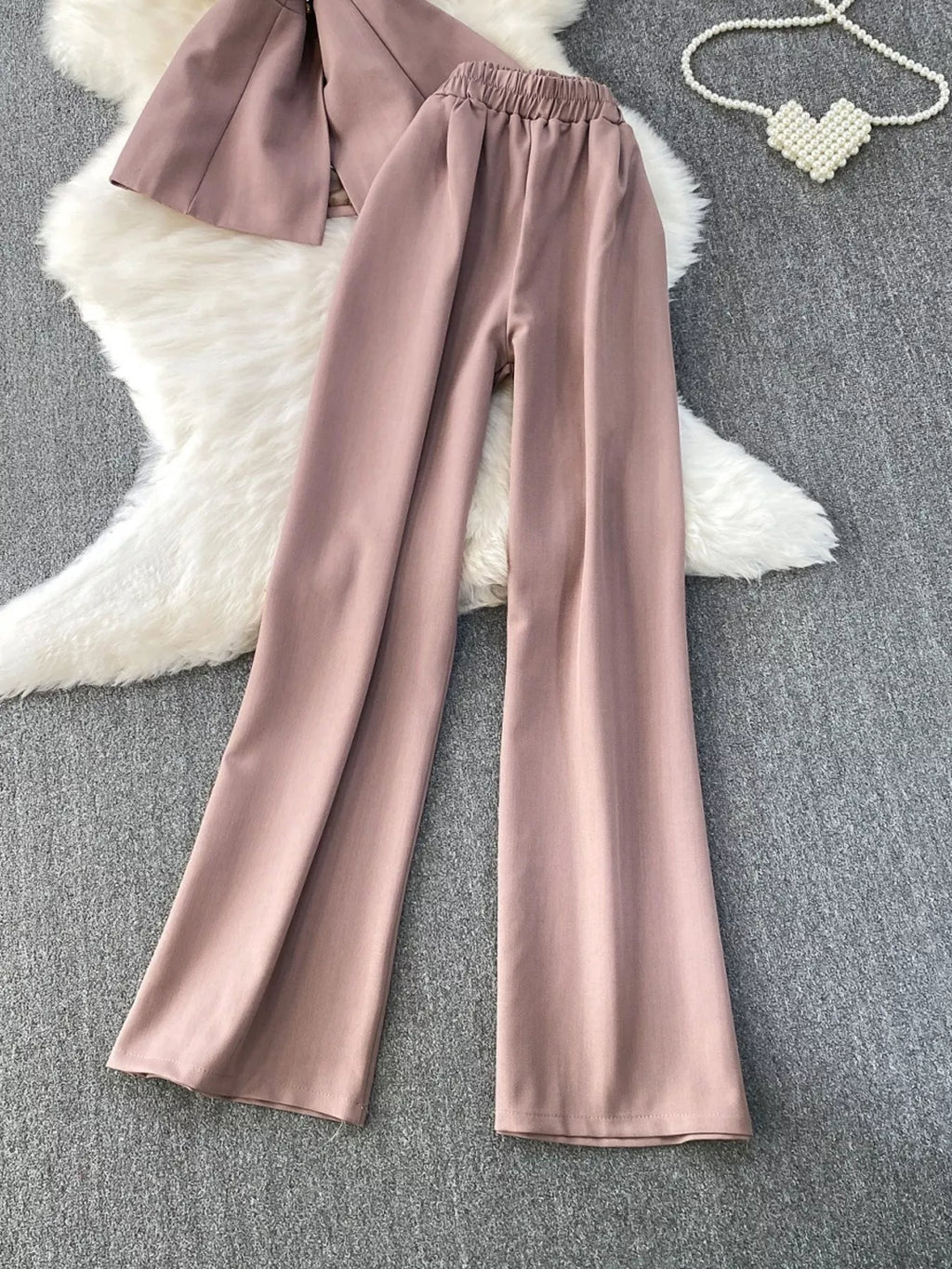 Sleeveless Top and Wide-Leg Pants Set