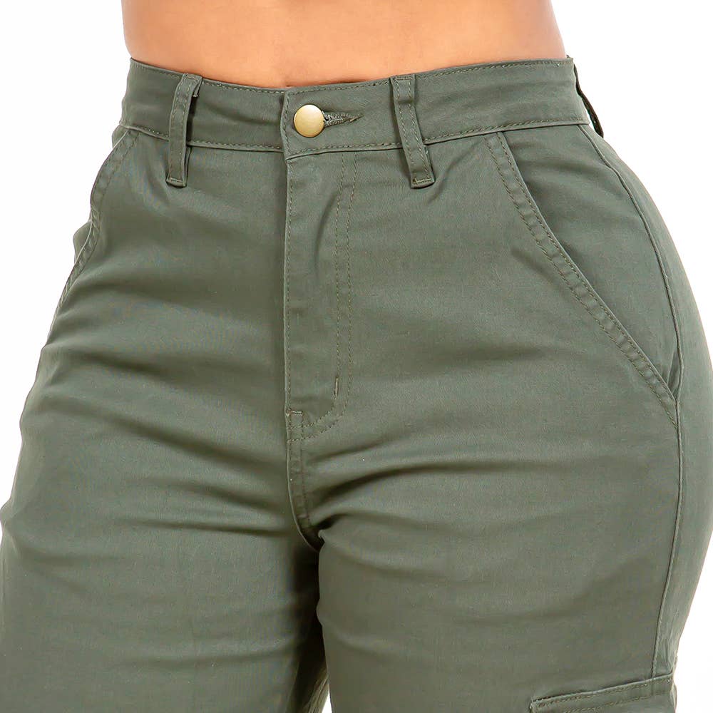 MWBW Apparel and More WIDE LEG CARGO POCKET PANTS-RJH20697 — alternative angle