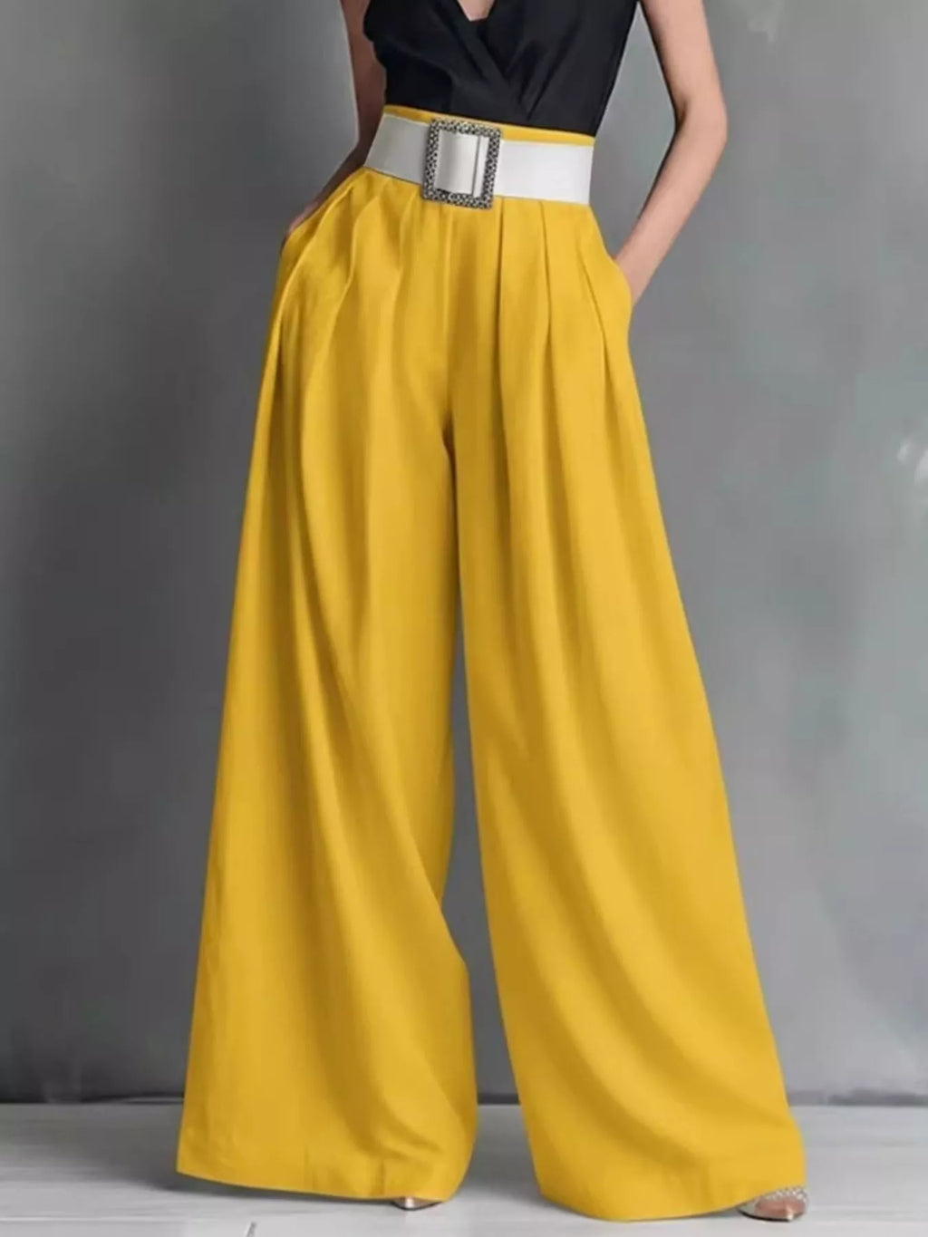 High-Waisted Wide-Leg Pants