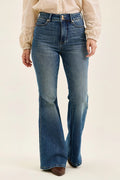 Judy Blue High Waist Double Button Tummy Control Flare Jeans