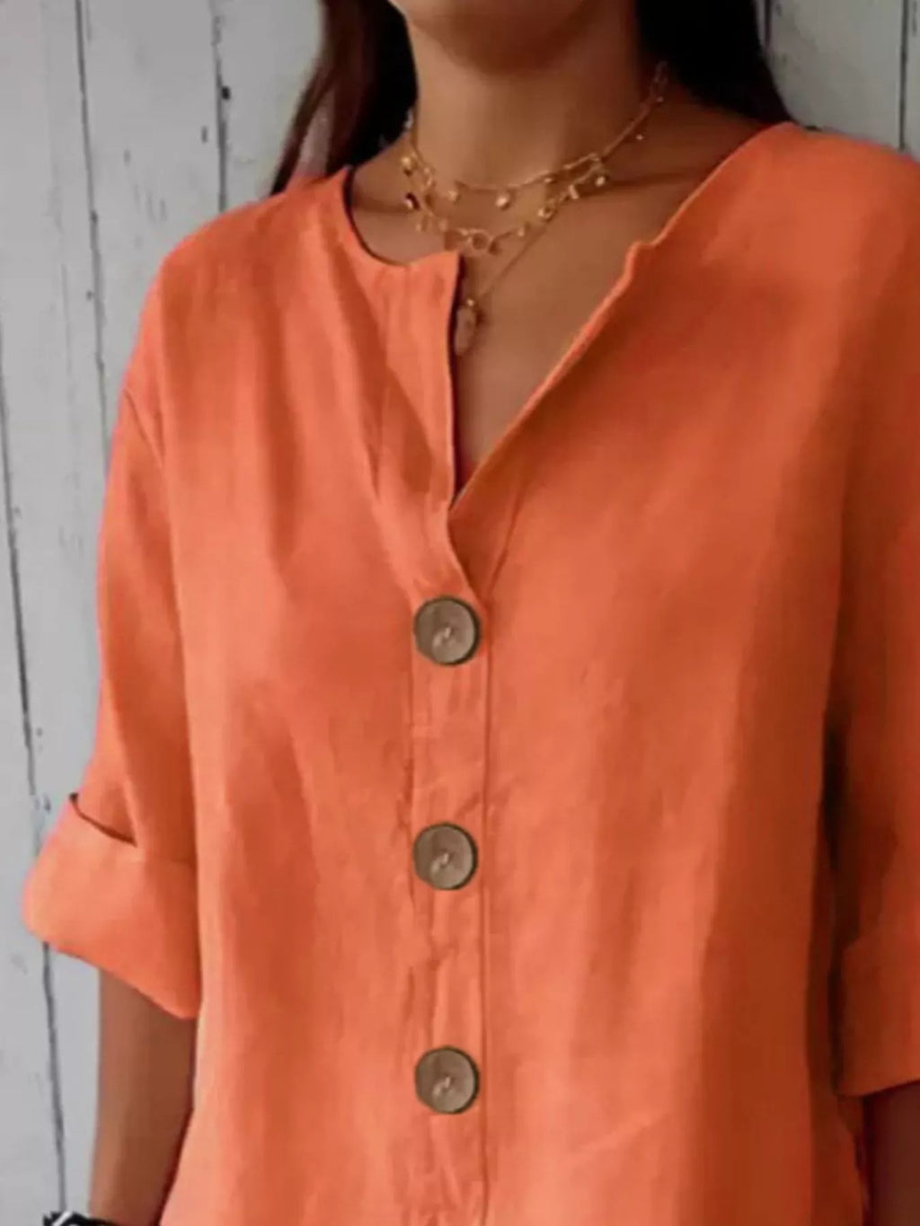 Casual Loose Button-Down Shirt