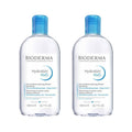 Bioderma Hydrabio H2O Micellar Water for Hydration and Makeup Removal, Fragrance-Free Skincare, 2x500ml