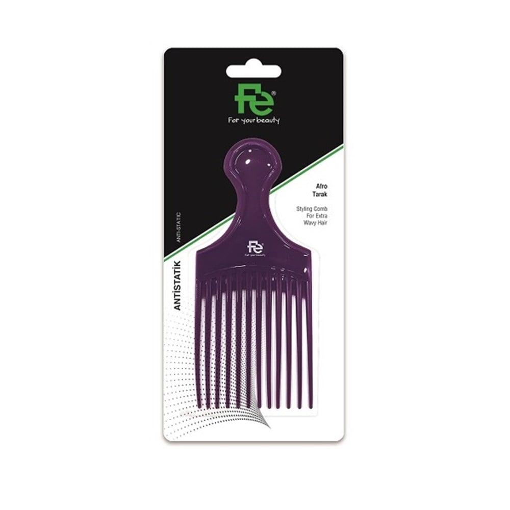 Fe Afro Antistatic Comb - Yellow Afro Hair Detangling Tool for Frizz Reduction